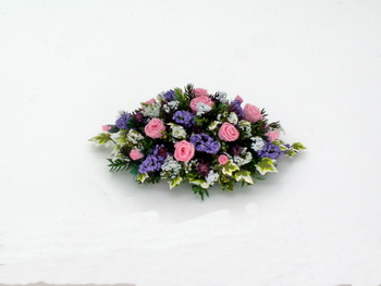 Pink Roses, Gypsophilia and Lilac